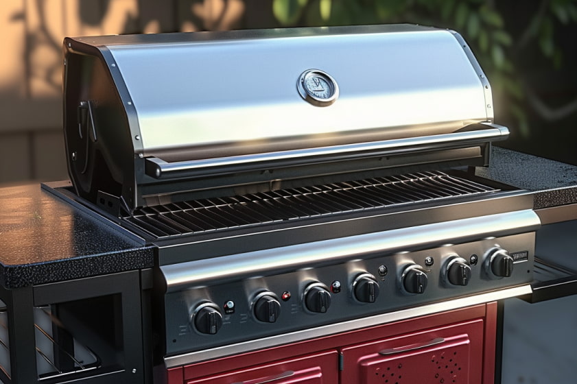 Elegant BBQ Grill on Patio