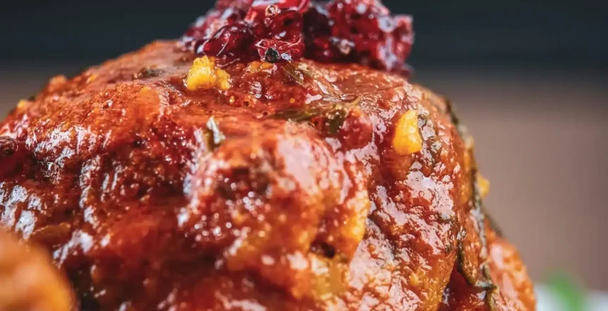 Saucy BBQ meatloaf with a crispy crust